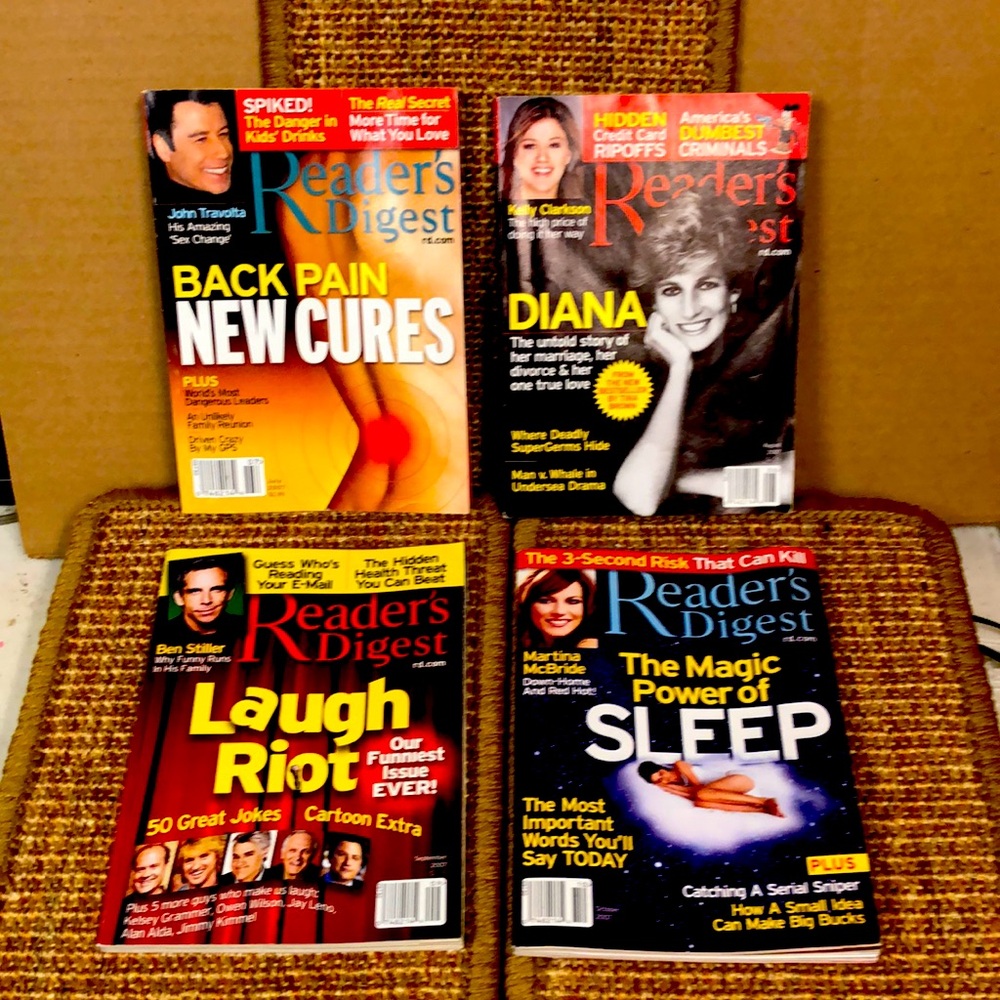 S/4 2007 Reader's Digest magazines  - July, August, September and October